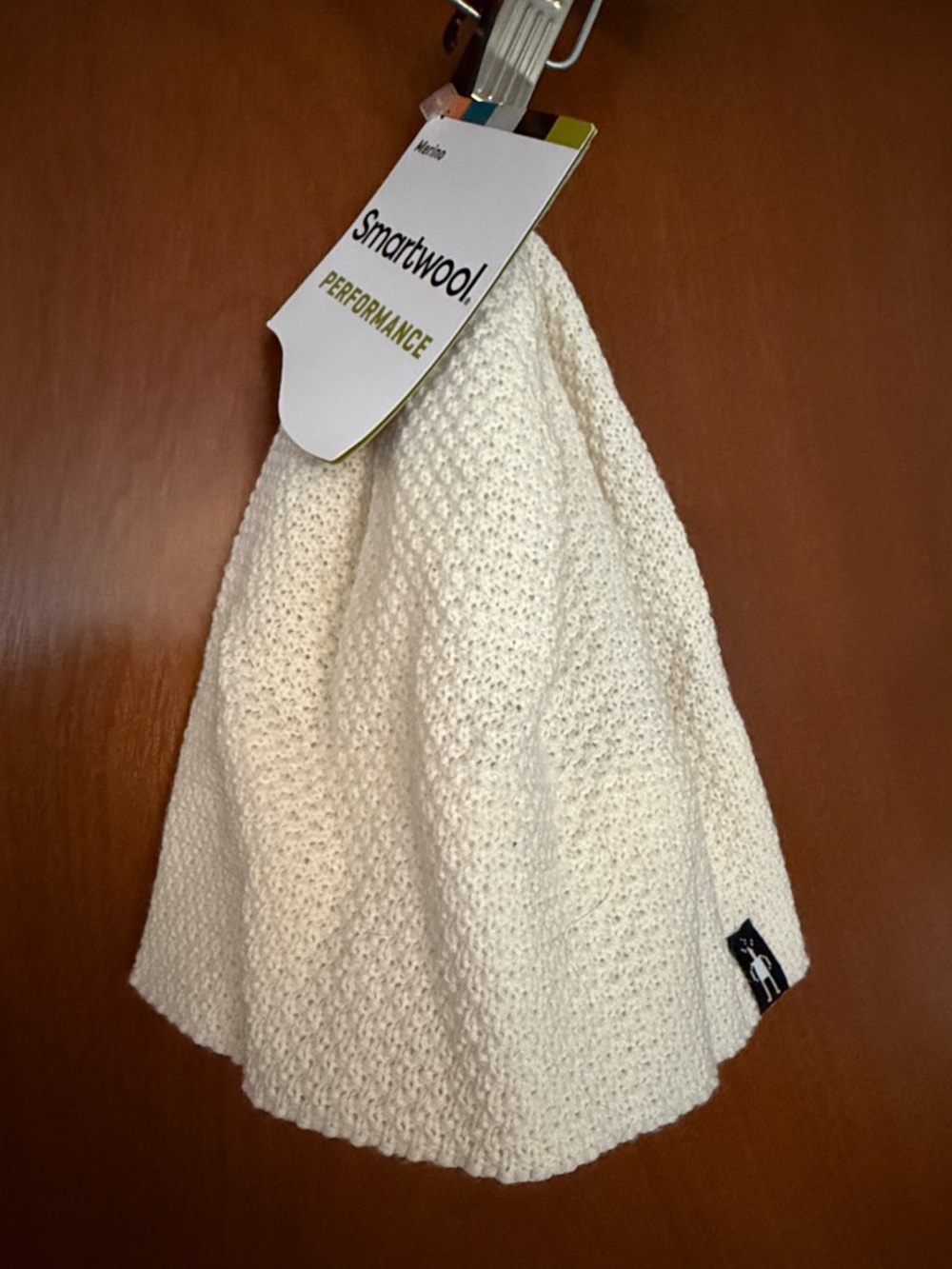Smartwool Cream Textured Knit Beanie